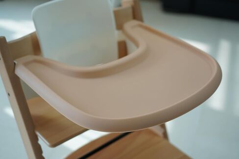 Full Coverage Stokke Tripp Trapp High Chair Placemat | Silicone High Chair Placemat | Lightweight | Dishwasher Safe| Easy to Clean (Butter Cream) in Saudi Arabia