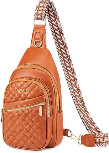 Atelaris Leather Sling Bag for Women,Fashion Crossbody Bags Fanny Packs for Women,Chest Bag for Travel Sport in Saudi Arabia