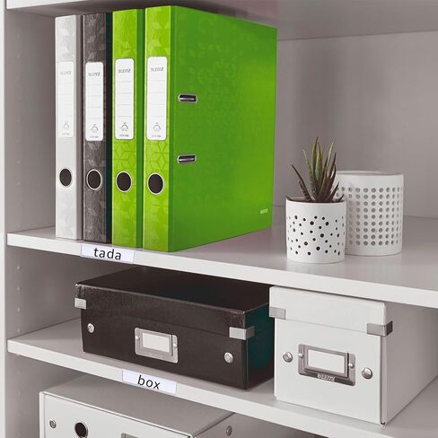 200 Pcs 3 x 1 Inch Self Adhesive Label Holders with Paper Label Inserts, Clear Shelf Tag Label Holders Adhesive Shelf Labels for Supermarket Bookshelf Mailbox Storage Bins in Kuwait