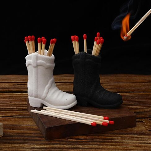 Cowboy Boot Match Holder, Match Holder with Striker, Bathroom Match Holder, Cowboy Boot Decor Cowgirl, Very Cute Addition for Interior Decorations in Saudi Arabia