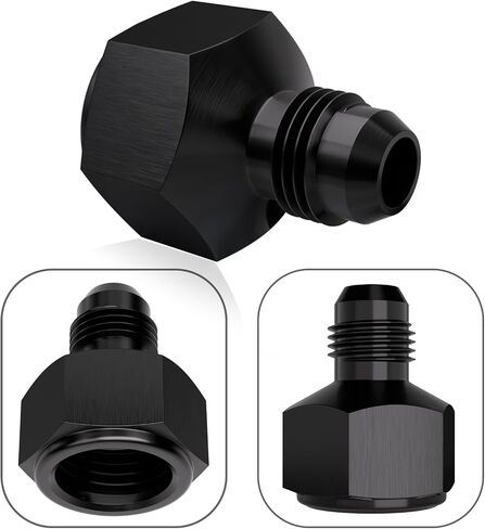 APIELE 8AN Female to 6AN Male Flare Aluminum Black Reducer Adapter (AN8-AN6-2PCS) in Saudi Arabia