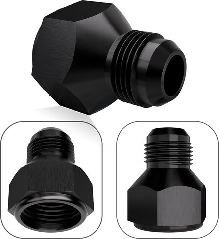 APIELE 8AN Female to 6AN Male Flare Aluminum Black Reducer Adapter (AN8-AN6-2PCS) in Saudi Arabia