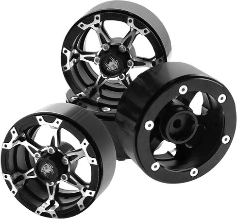 4Pack Vgoohobby 1.9 Metal Beadlock Wheels RC Wheel Rim Set 6-Spoke Compatible with Traxxas TRX4 Axial SCX10 AXI03007 Tamiya CC01 RC4WD D90 D110 TF2 Redcat Gen7 1/10 RC Crawler in Saudi Arabia