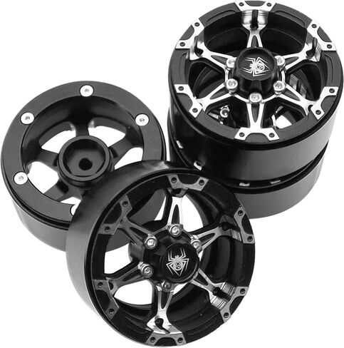 4Pack Vgoohobby 1.9 Metal Beadlock Wheels RC Wheel Rim Set 6-Spoke Compatible with Traxxas TRX4 Axial SCX10 AXI03007 Tamiya CC01 RC4WD D90 D110 TF2 Redcat Gen7 1/10 RC Crawler in Saudi Arabia