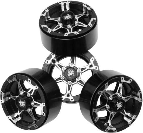 4Pack Vgoohobby 1.9 Metal Beadlock Wheels RC Wheel Rim Set 6-Spoke Compatible with Traxxas TRX4 Axial SCX10 AXI03007 Tamiya CC01 RC4WD D90 D110 TF2 Redcat Gen7 1/10 RC Crawler in Saudi Arabia