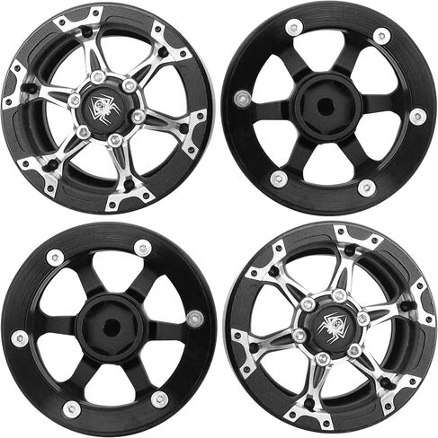 4Pack Vgoohobby 1.9 Metal Beadlock Wheels RC Wheel Rim Set 6-Spoke Compatible with Traxxas TRX4 Axial SCX10 AXI03007 Tamiya CC01 RC4WD D90 D110 TF2 Redcat Gen7 1/10 RC Crawler in Saudi Arabia