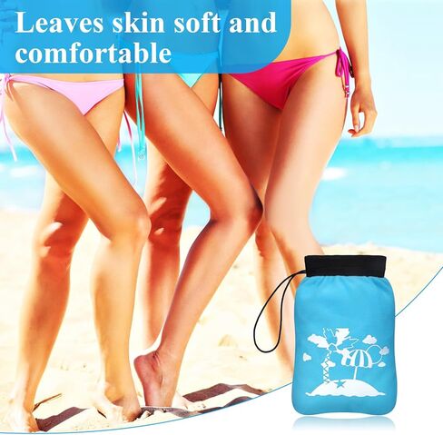 Juome 4 قطع مزيل الرمال للشاطئ، حقيبة إزالة الرمال على شكل قفاز، فرشاة تنظيف الحقيبة لإزالة الرمال، ملحقات أساسيات الشاطئ التي يجب اقتناؤها للنساء والأطفال in Kuwait