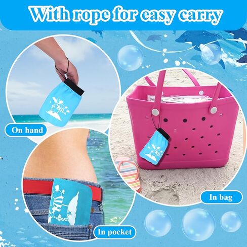 Juome 4 قطع مزيل الرمال للشاطئ، حقيبة إزالة الرمال على شكل قفاز، فرشاة تنظيف الحقيبة لإزالة الرمال، ملحقات أساسيات الشاطئ التي يجب اقتناؤها للنساء والأطفال in Kuwait