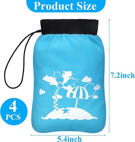 Juome 4 قطع مزيل الرمال للشاطئ، حقيبة إزالة الرمال على شكل قفاز، فرشاة تنظيف الحقيبة لإزالة الرمال، ملحقات أساسيات الشاطئ التي يجب اقتناؤها للنساء والأطفال in Kuwait