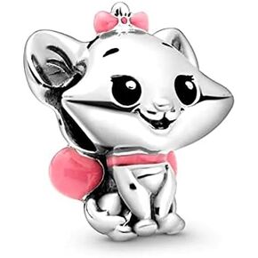 925 Sterling Silver Beads Rose Pattern Heart Dangle Charm for Bracelet Necklace Captain Mouse Sloth Holding Popcorn Mother's Day Openable Mother and Daughter for Women with Zirconia in Saudi Arabia