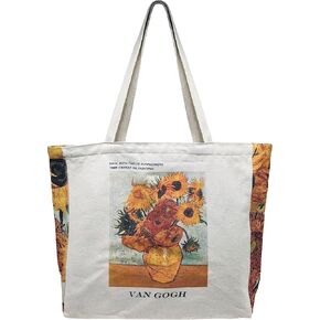 Keanoo Tote Bag Aesthetic for Women, Canvas Tote Bag with Zipper Cute Canvas Bag Shoulder Bag for Shopping Work Beach Gift in Saudi Arabia
