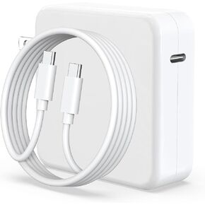 شاحن Mac Book Pro/Air بقدرة 106 واط، ومحول طاقة USB C سريع لشاحن Mac متوافق مع MacBook Pro وMacBook Air وiPad Pro الجديد وجميع أجهزة USB C، وكابل شحن USB-C إلى C بطول 7.2 قدم in Kuwait