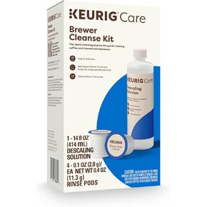 مجموعة تنظيف Keurig Brewer للصيانة تتضمن محلول إزالة الترسبات وكبسولات الشطف، متوافقة مع ماكينات صنع القهوة Keurig Classic/1.0 و2.0 K-Cup، 4 قطع in Kuwait