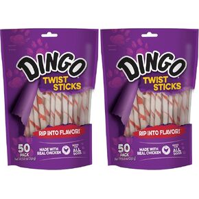 Dingo Twist Treat Sticks - Chicken-Filled Rawhide Chews in Kuwait
