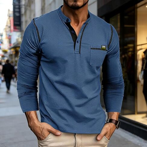 Casual Office Wear Men's Long Sleeve Polo Shirt Perfect for Christmas New Year Gift for Men Who Appreciate Style in Saudi Arabia