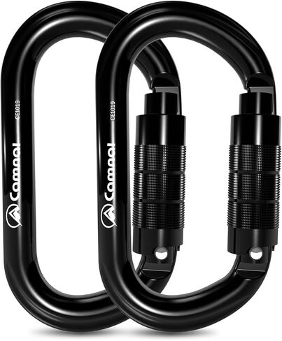 Heavy Duty Carabiner, 25kn(About 5620 lbs) Oval Carabiner Clip O-Shape Rock Climbing Carabiner Lightweight Caribeener for Climbing, Mountaineer, Aerial Work in Kuwait