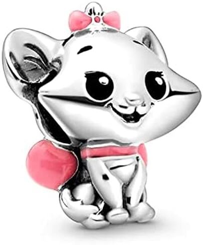 925 Sterling Silver Beads Rose Pattern Heart Dangle Charm for Bracelet Necklace Captain Mouse Sloth Holding Popcorn Mother's Day Openable Mother and Daughter for Women with Zirconia in Saudi Arabia