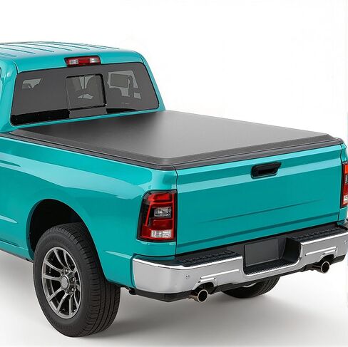 غطاء تونيو ناعم قابل للطي متوافق مع طراز 1983-2011 Ford Ranger بطول 6 أقدام (71.8-72.7 بوصة) من Styleside/Fleetside، العرض الداخلي 54.25 بوصة، غطاء سرير شاحنة أسود مناسب لجميع الأحوال الجوية in Kuwait
