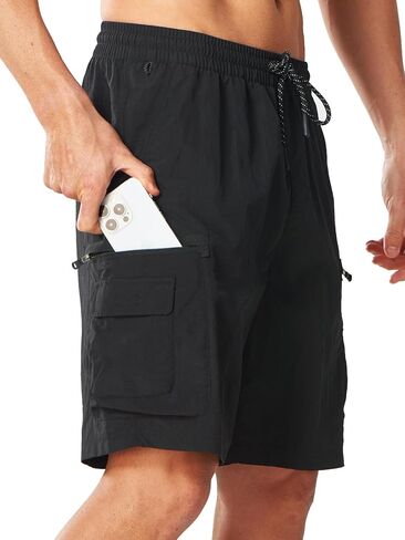 NORTHYARD Men's Cargo Hiking Shorts 9" Lightweight Quick Dry Athletic Shorts Outdoor Travel Active Fishing with Multi Pockets in Saudi Arabia