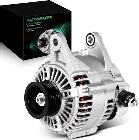 مولد كهربائي مطور لـ: -Jeep Wrangler 2001 2002 2003 2004 2005 2006 4.0L L6, 12V 117Amp 6-Grooves Pulley CW, OE# 56041864AA 56041864AB, 13876N, 1-3058-01ND، 13876R in Saudi Arabia