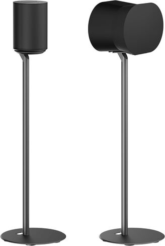 حامل أرضي ذو ارتفاع ثابت من ynVISION متوافق مع SONOS Era 100 وEra 300 - أسود، عبوتان (زوج) in Saudi Arabia