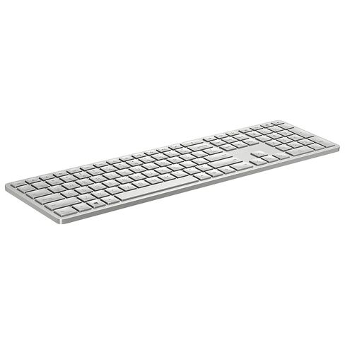 لوحة مفاتيح HP 970 لاسلكية قابلة للبرمجة (فضي) - بلوتوث واتصال لاسلكي متعدد الأجهزة بسرعة 2.4 جيجا هرتز - بطارية قابلة لإعادة الشحن USB-C - 24 مفتاحًا قابلاً للبرمجة - تعمل مع Windows وMacOS (3Z729AA#ABA) in Kuwait