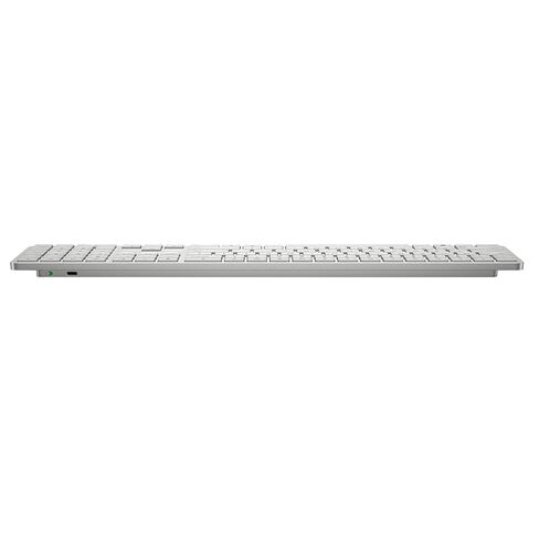 لوحة مفاتيح HP 970 لاسلكية قابلة للبرمجة (فضي) - بلوتوث واتصال لاسلكي متعدد الأجهزة بسرعة 2.4 جيجا هرتز - بطارية قابلة لإعادة الشحن USB-C - 24 مفتاحًا قابلاً للبرمجة - تعمل مع Windows وMacOS (3Z729AA#ABA) in Kuwait