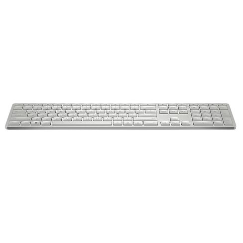 لوحة مفاتيح HP 970 لاسلكية قابلة للبرمجة (فضي) - بلوتوث واتصال لاسلكي متعدد الأجهزة بسرعة 2.4 جيجا هرتز - بطارية قابلة لإعادة الشحن USB-C - 24 مفتاحًا قابلاً للبرمجة - تعمل مع Windows وMacOS (3Z729AA#ABA) in Kuwait