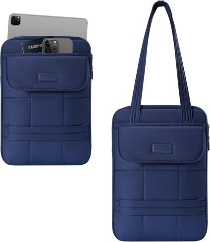 Puffy Laptop Sleeve 13 inch, Fluffy Carrying Laptop Case for 2025-2022 MacBook Air 13 M4 M3 M2 A3240 A3113 A2681, Travel Shoulder Handle Bag, Navy Blue in Saudi Arabia