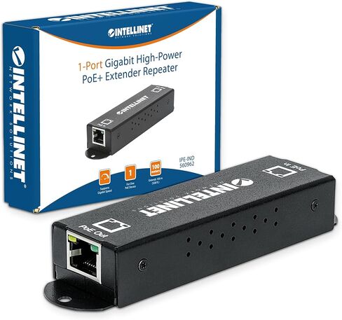 انتيلينيت مكرر موسع طاقة عبر الايثرنت عالي الطاقة من جيجابت، IEEE 802.3at/af عبر ايثرنت (PoE+/PoE)، معدن in Kuwait