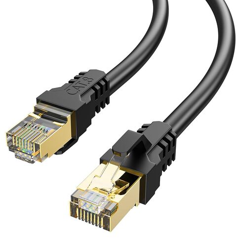 Cat 8 Ethernet Cable 150FT,High Speed 40Gbps,2000Mhz,26AWG,Gold Plated RJ45 Connector,for Outdoor&Indoor,for/PC/Modem/Router/Gaming,Faster Than Cat7/Cat6/Cat5 in Kuwait