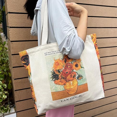 Keanoo Tote Bag Aesthetic for Women, Canvas Tote Bag with Zipper Cute Canvas Bag Shoulder Bag for Shopping Work Beach Gift in Saudi Arabia