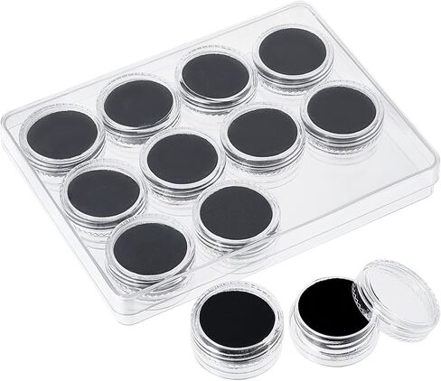 NBEADS 24 Pcs Black Texture Cardboard Jewelry Boxes, 3.2x2" Paper Gift Box Cardboard Packaging Box with Black Sponge Inside for Necklaces Earrings Ring Pendants Bracelet Gift Jewelry Display in Saudi Arabia