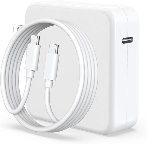 شاحن Mac Book Pro/Air بقدرة 106 واط، ومحول طاقة USB C سريع لشاحن Mac متوافق مع MacBook Pro وMacBook Air وiPad Pro الجديد وجميع أجهزة USB C، وكابل شحن USB-C إلى C بطول 7.2 قدم in Kuwait