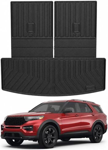 Mixsuper Cargo Liner for Chevy Suburban/GMC Yukon XL/Cadillac Escalade ESV 2015-2020, All Weather Cargo Mat Backrest Mat TPE Back Seat Cover Protector for Suburban Accessories in Saudi Arabia