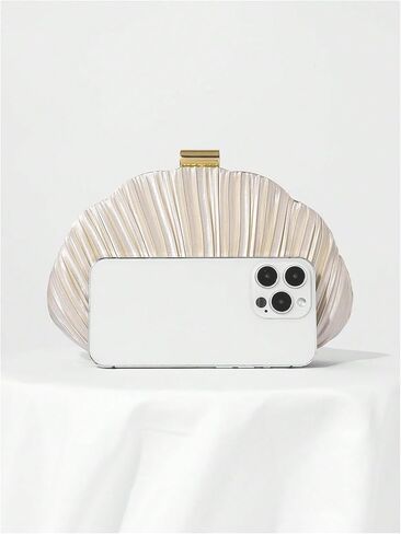 SweatyRocks Women's Seashell Evening Purse Pleated Party Wedding Crossbody Bags in Saudi Arabia