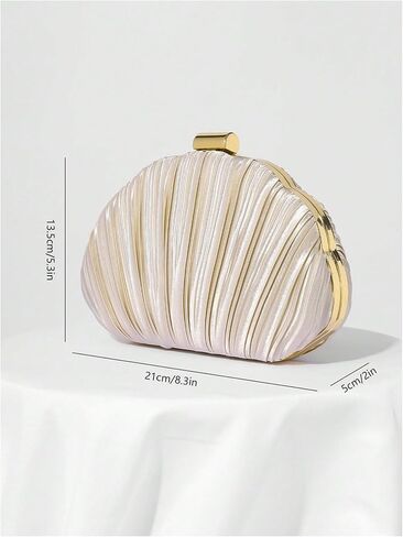 SweatyRocks Women's Seashell Evening Purse Pleated Party Wedding Crossbody Bags in Saudi Arabia