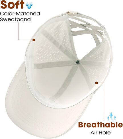FURTALK Womens Baseball Caps Ponytail Hat Adjustable Criss Cross Mesh Back & Quick Drying Trucker Hats Women in Saudi Arabia
