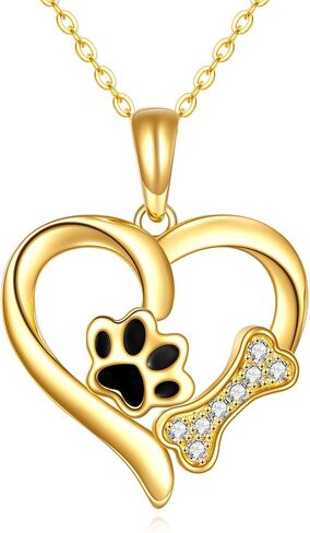 KECHO 14K Gold French Bulldog Necklace for Women, Heart Pendant Jewelry Birthday Gifts for Daughter Sister Teen Girls in Saudi Arabia