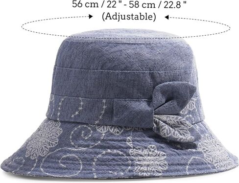 Initlove Cloche Hat for Women Vintage Bucket Floral Bowler Hats Foldable Outdoor in Saudi Arabia