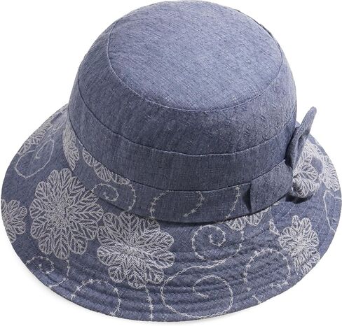 Initlove Cloche Hat for Women Vintage Bucket Floral Bowler Hats Foldable Outdoor in Saudi Arabia
