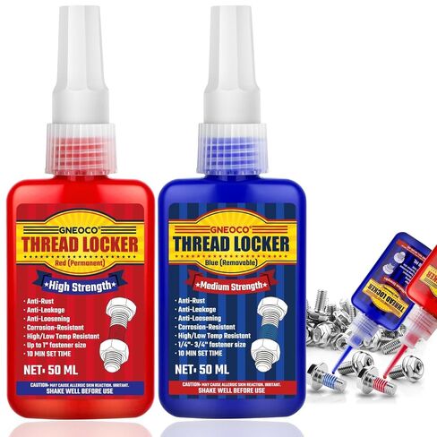 Thread Lock Blue, Threadlocker Medium Strength, Thread Locker for Nuts, Bolts, Fasteners and Metals, Anaerobic Curing Screw Glue to Prevent Loosening (Blue (Removable)) in Saudi Arabia