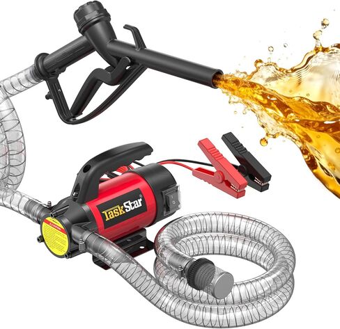Diesel Transfer Pump Kit: 12V 13GPM Electric Fuel Transfer Pump with Fuel Nozzle & Hoses for Diesel Kerosene Transformer Oil, Protable Self-Priming Pump for Tractor Truck Boat in Saudi Arabia