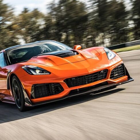Front Bumper Lip Splitter Spoiler Compatible with 2015-2019 Chevy Corvette C7 Z06 Grand Sport,Car Body kit Accessories Front Lip Splitter (2pcs) in Saudi Arabia