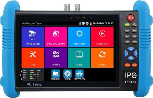 EVERSECU 7 Inch Touch Screen 5 in 1 CCTV Tester Support Upt to 4K IP Camera & 720P/1080P/3.0mp/4.0mp/5.0 Megapixel AHD, TVI, CVI & CVBS Analog Camera, with Keyboard/IP Discovery/WiFi/APP in Saudi Arabia