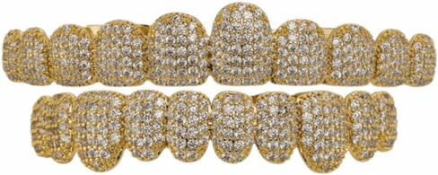 Vctitil Teeth Grillz Set for Men Women Top Bottom Mouth Silver Color Teeth Grills Tooth Cap Removable Dental Hip Hop Body Jewelry in Saudi Arabia