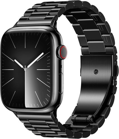 EPULY Metal Band Compatible with Apple Watch Bands for Men 42/44/45/46/49mm | Stainless Steel Strap Suitable for Business Setting & Everyday Wear, Fits iWatch Bands Series 11 10 9 8 7 6 5 4 SE/Ultra3 2 1 in Kuwait