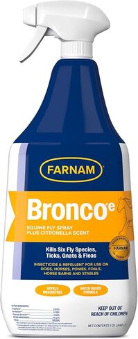Farnam Broncoe Equine Fly Spray with Citronella Scent for Horses and Dogs, 128 Ounces, Gallon Refill in Kuwait