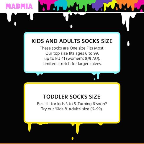 Slime Socks, Cool Knee-High Socks With Messy Colourful Goodness, Being Covered In Slime Has Never Felt Better! in Saudi Arabia