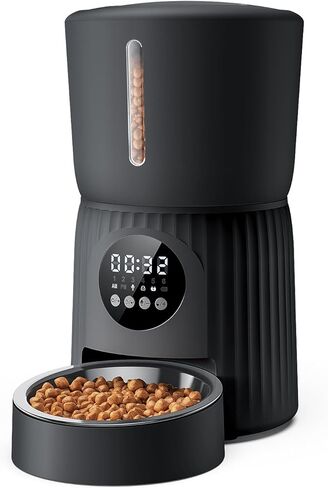 Faroro Automatic Cat Food Dispenser, 7L/30 Cups Timed Dry Food Dispenser for Cats and Dogs with Programmable Portion Control, up to 39 Portions, 4 Meals Per Day, 10s Voice Recording, Dual-Power Supply in Saudi Arabia